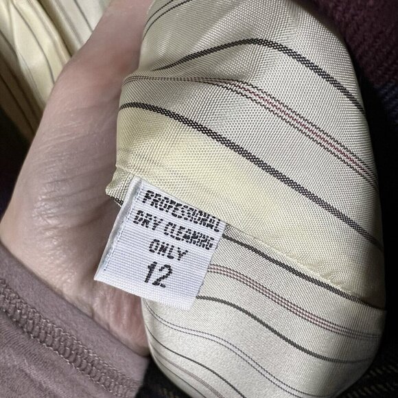 Vintage Country Shop Plaid Purple Green Blazer Women’s Size 12 Button Up - Picture 6 of 7